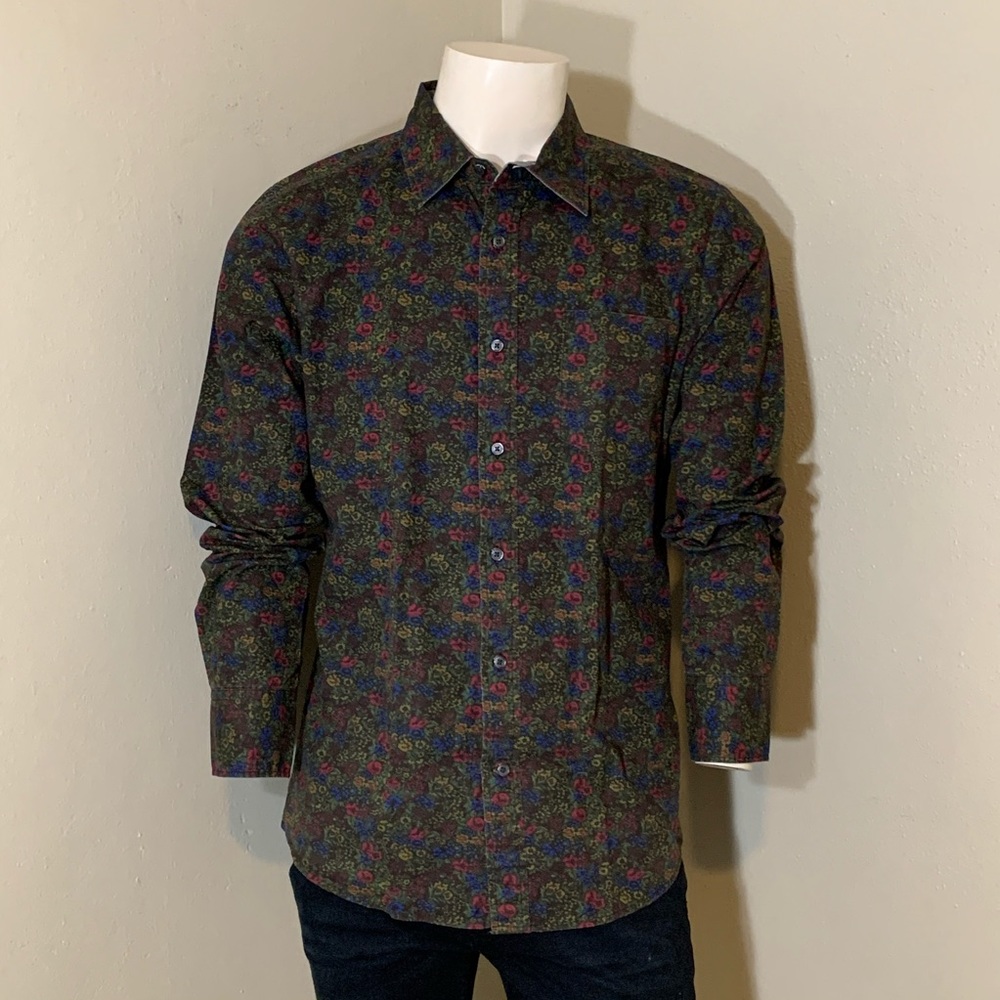 Tommy Hilfiger Men’s Floral Button Up Dress Shirt